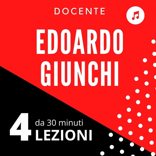EC304 - 4 LEZIONI di chitarra da 30 minuti - docente Edoardo Giunchi