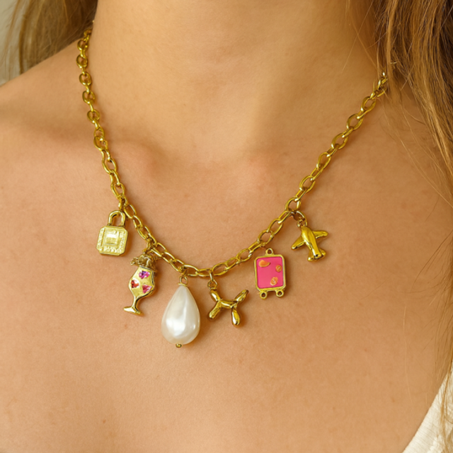 Ketting cocktail goud