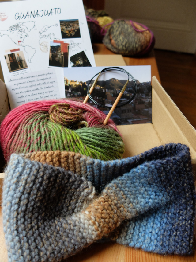 Guanajuato - Kit bandeau 100% laine - Niveau débutant 🤚