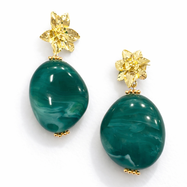 Pendientes jade real 
