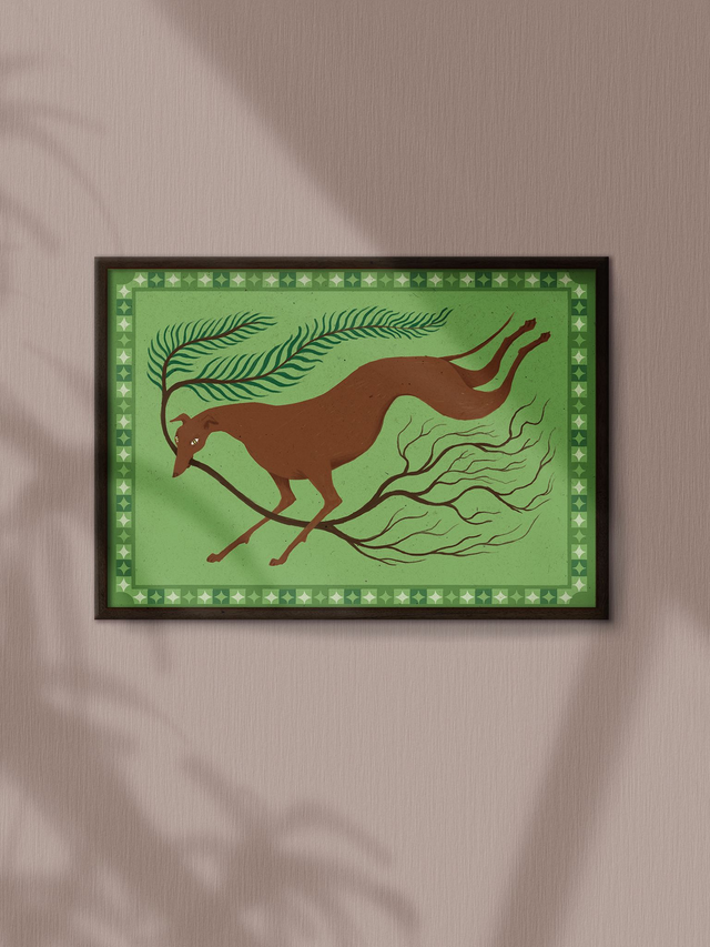 Whippet of Earth // A4 Print 
