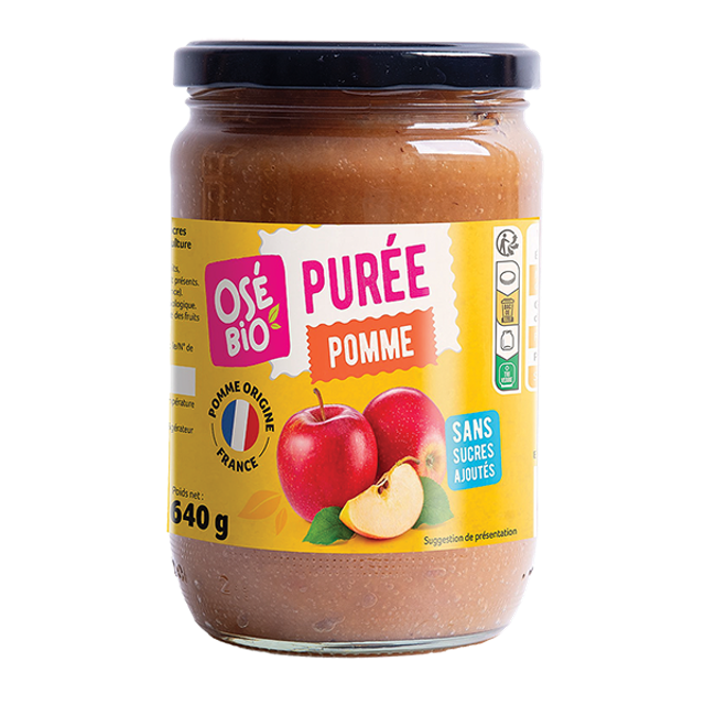 Purée de Pommes Bio 640g Sans Sucres Ajoutés – Osé Bio