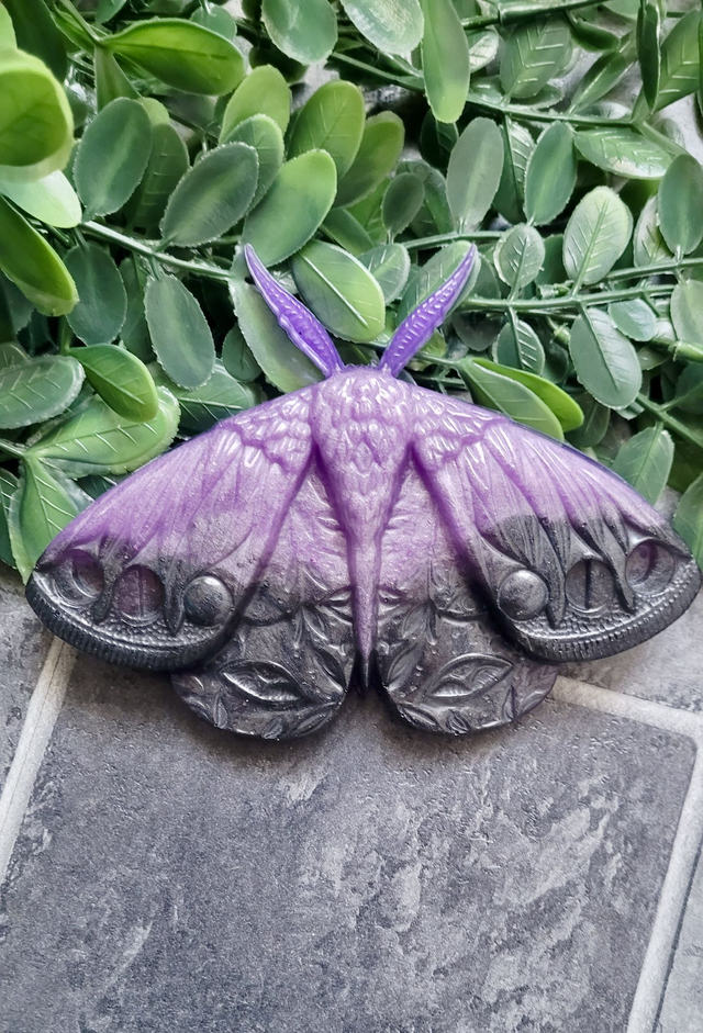 Moth Wall Hanging - Purple and Black Blend