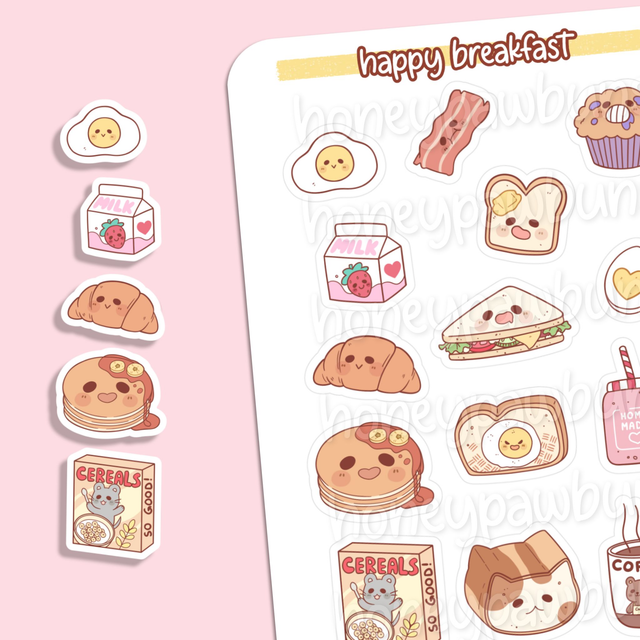 Fröhliches Frühstück Sticker Sheet - STS217