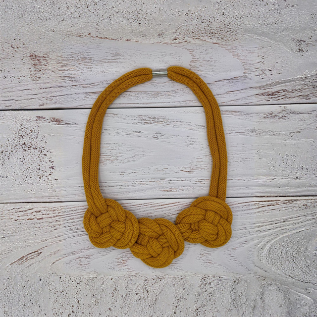 Three Knot Rope Necklace