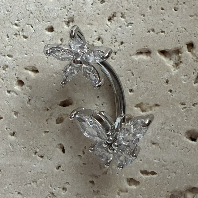 Navelpiercing zilver