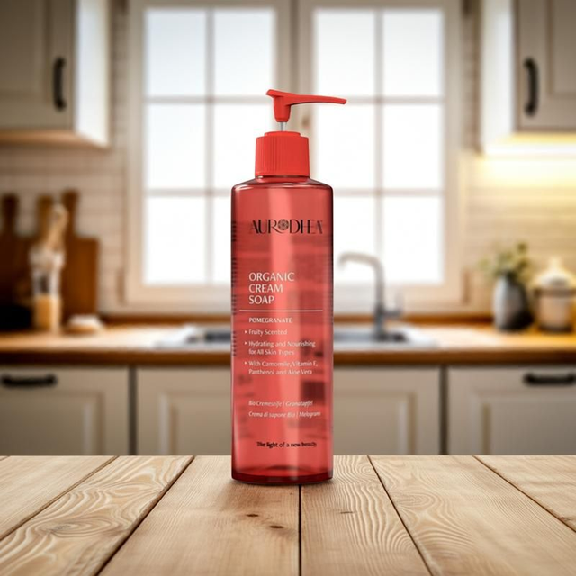 Aurodhea Organic Cream Soap – Pomegranate 260ML | Nourishing & Hygiene