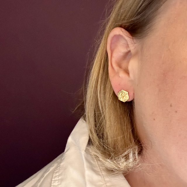 Gold-Plated Manchester Worker Bee Studs