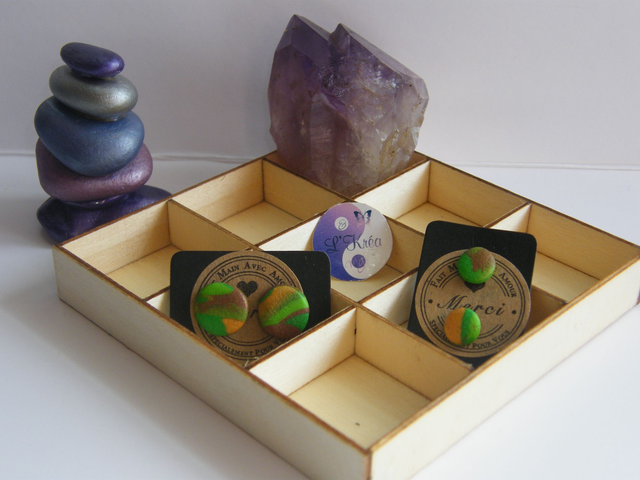 Rond Vert/Marron/Doré