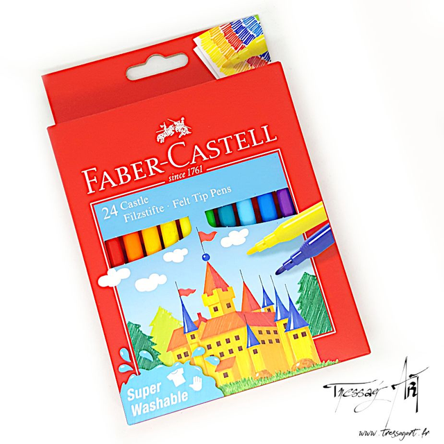 FABER CASTELL - 24 FEUTRES CHÂTEAU - FB014
