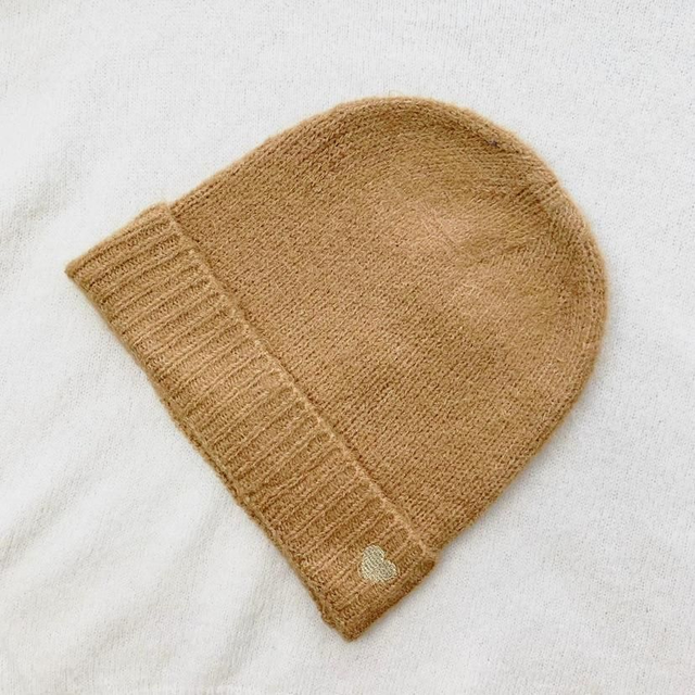 Ensemble bonnet et écharpe - Camel