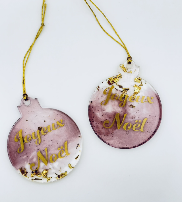 Boules de Noël en résine 
