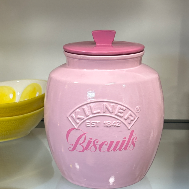 2 Litre Pink Kilner Jar Biscuits 