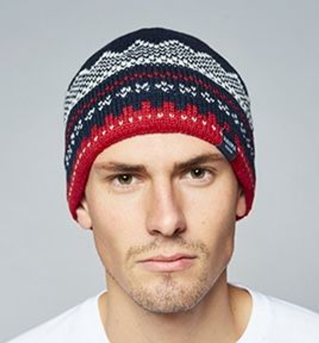 Marius Hat - Navy Blue/Red - One Size