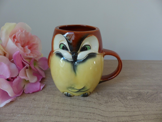Ancien Mug Hibou en Céramique Goebel – Allemagne de l’Ouest | Tasse Vintage Années 60 – Pièce Rare de Collection