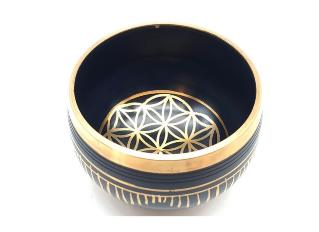 Bol Chantant Aluminium Fleur de Vie 12cm