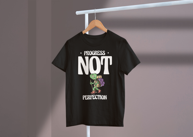 Progress Not Perfection Mental Health Growth Personal. Fortschritt statt Perfektion. Psychische Gesundheit, Wachstum. Persönlich