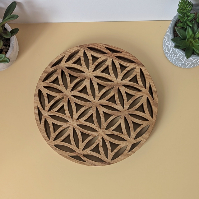 Fleur de vie en chêne