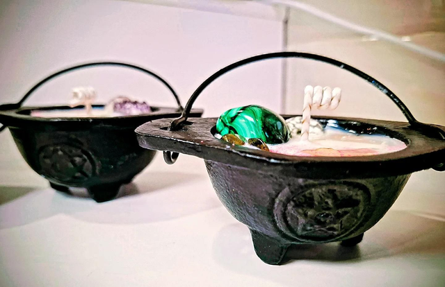 Caldero vela malaquita