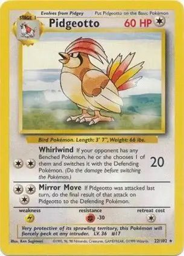Pidgeotto - 22/102 (Base Set Unlimited)