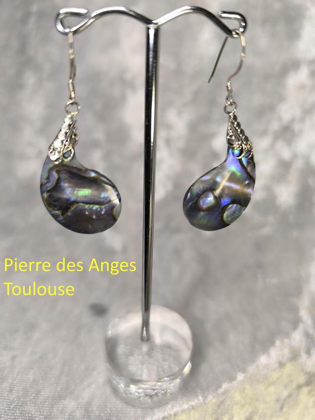 Boucle d'Oreilles Nacre Abalone
