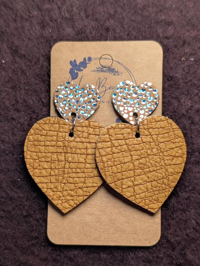 Boucles d'oreilles Louise ocre lo013