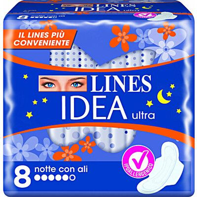 LINES IDEA ULTRA ASSORBENTI NOTTE CON ALI