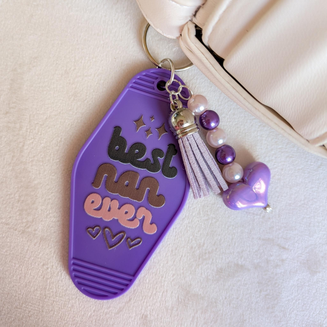 'Best Nan' Keyring - Purple