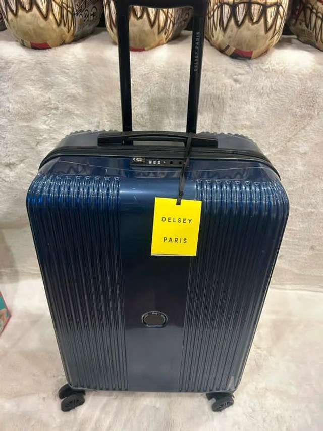 DELSEY - Valise trolley 66 cm - ABS/PC - 4 doubles roues - bleu nuit taille M