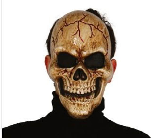 HALLOWEEN ,  2785 MASCHERA TESCHIO OSCURO PVC