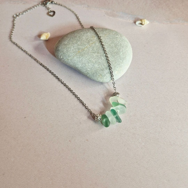 Collier HARMONIA - Verre de mer - Ardore Marina, Calabre