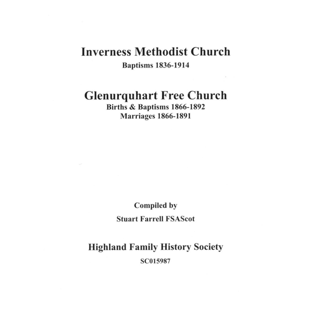 Inverness Methodist Church baptisms and Glenurquhart Free Church baptisms
