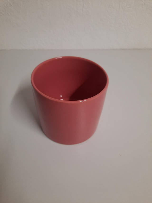 Grand pot rose pour bougies 