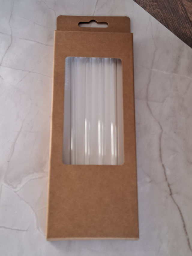 Pailles droite en verre  