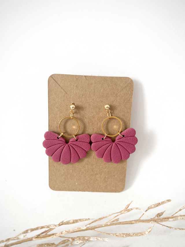 Boucles d'oreilles Clochette / fuchsia