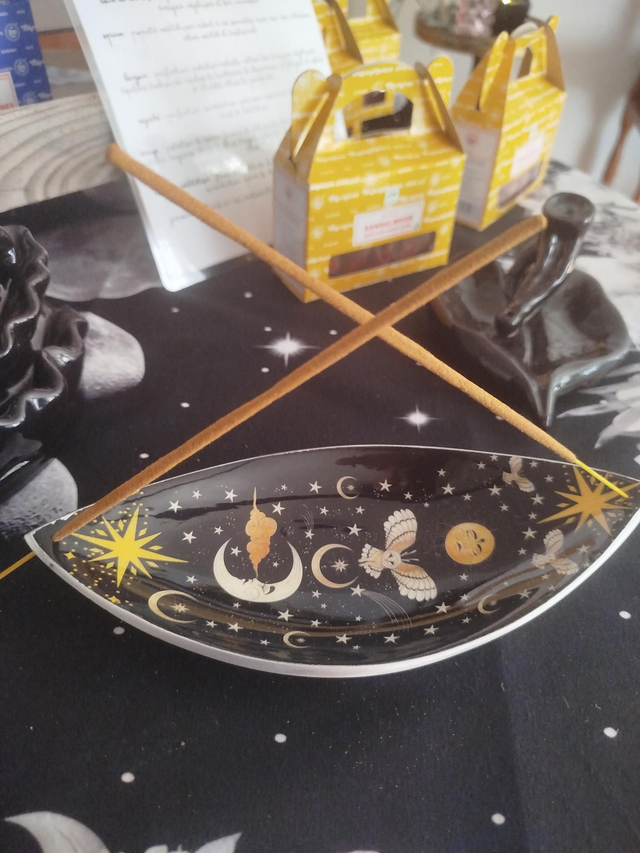 Porte encens double – Lune &amp; Papillons Nocturnes