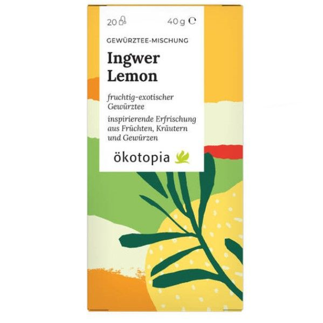 Ökotopia Ingwer-Lemon Gewürztee 20 Beutel