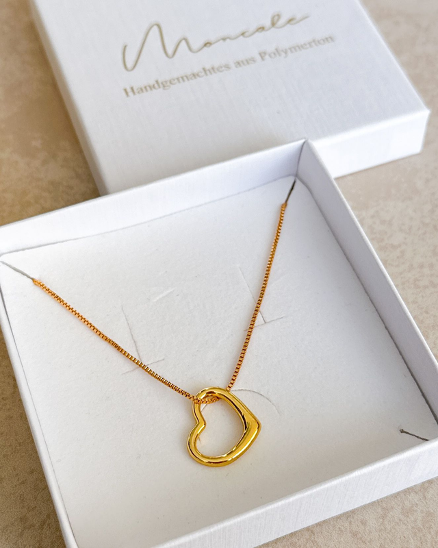 Halskette Herz gold/silber