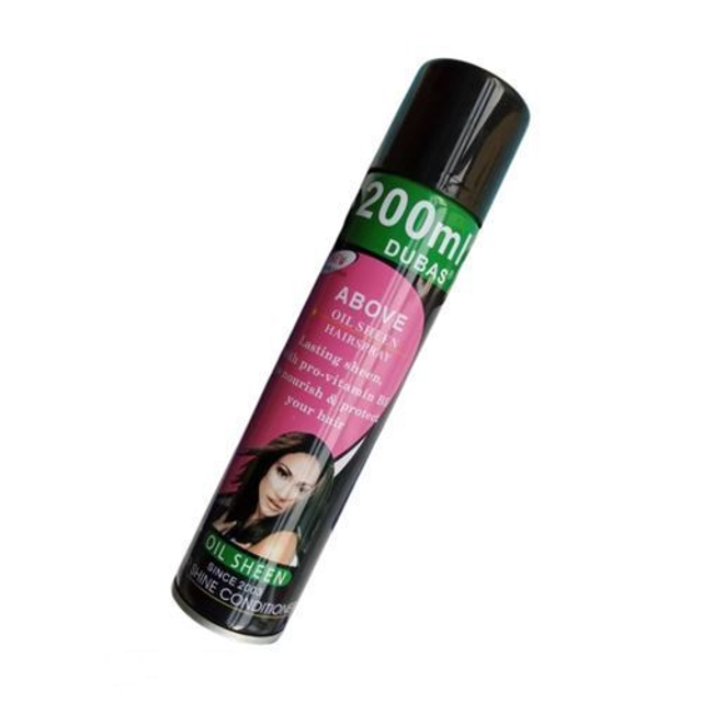 Above oil sheen hairspray