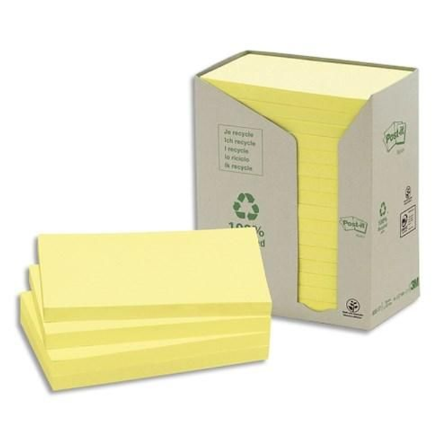 Bloc de 100 notes repositionnables rectangles jaunes 8410782109761