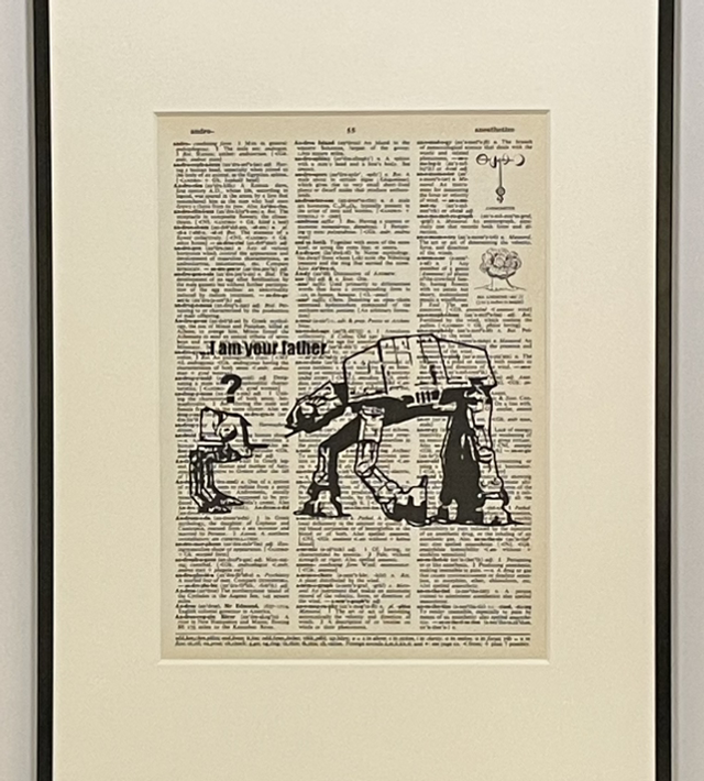 Star Wars - bedruckte Buchseite gerahmt 