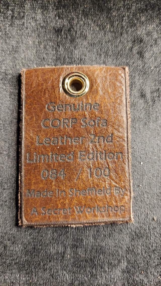 084 / 100 2nd Limited Edition Genuine CORP SOFA Leather Keyring 