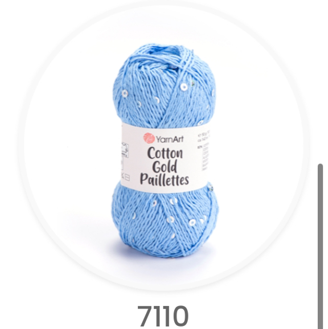 Cotton Gold Paillettes 7110