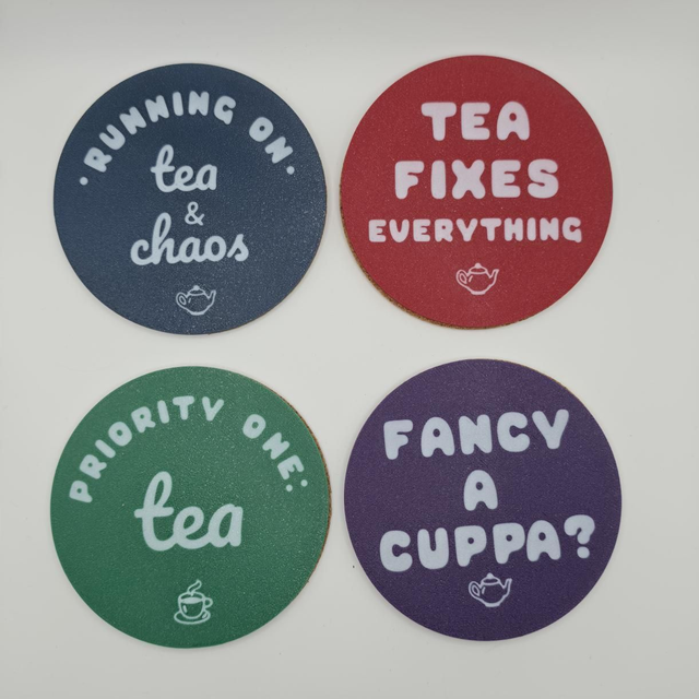 Tea Messages Coaster Set