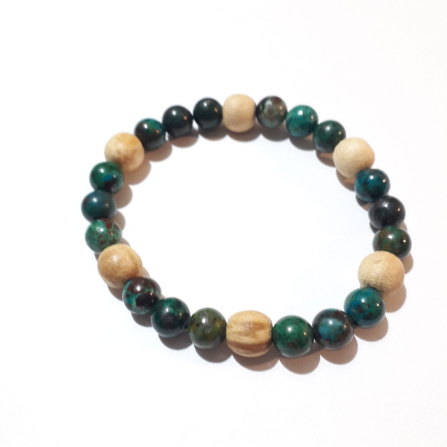 Chrysocolla Palo Santo Bracelet 