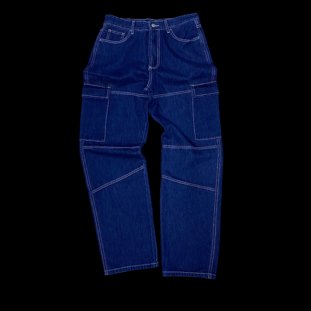 Cargo jeans sioux azul mezclilla 