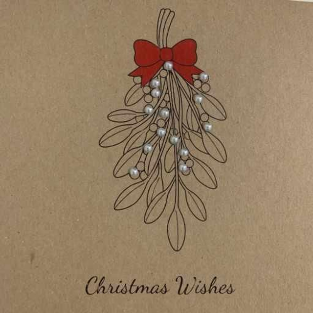 Mistletoe Pearls Craft Card