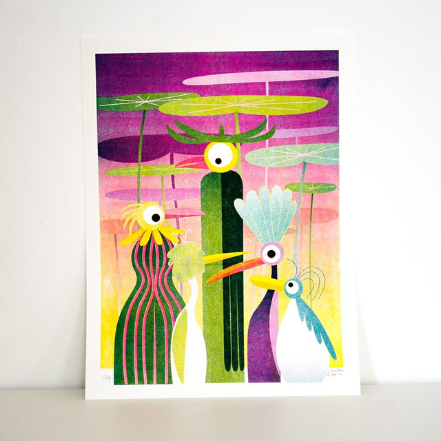 Sous le feuillage  30*40