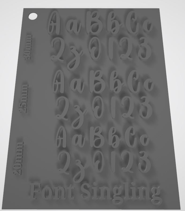 Letterstamps Set 62-teilig Font Singling