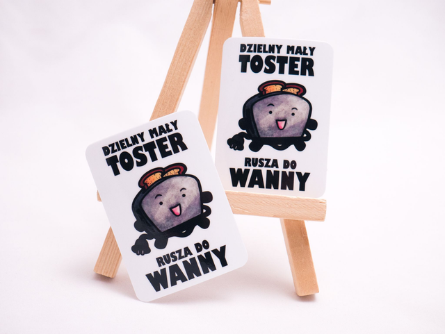 Naklejka DZIELNY MAŁY TOSTER wesoła wlepa